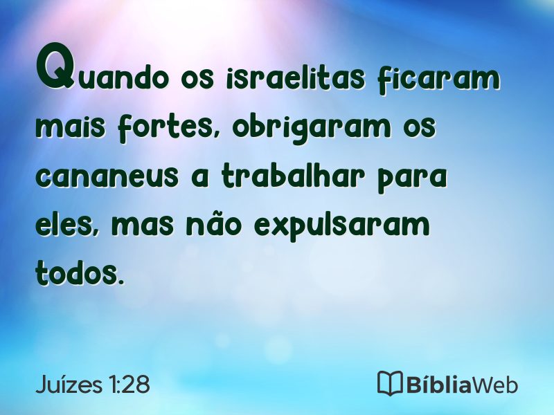 Juízes 1:28 em imagem para compartilhar