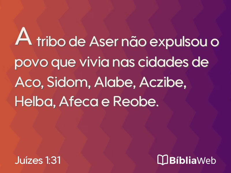 Juízes 1:31 em imagem para compartilhar