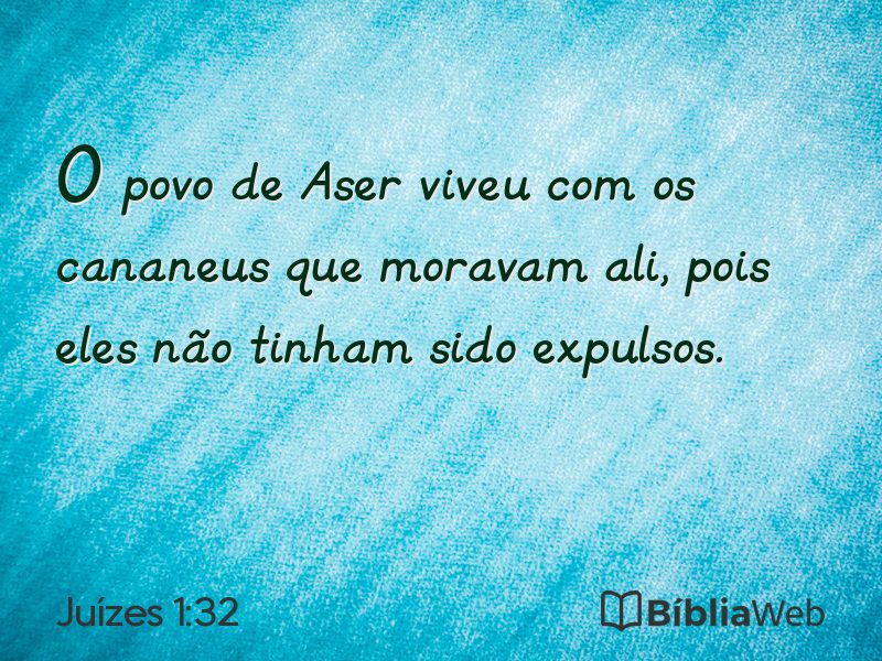 Juízes 1:32 em imagem para compartilhar