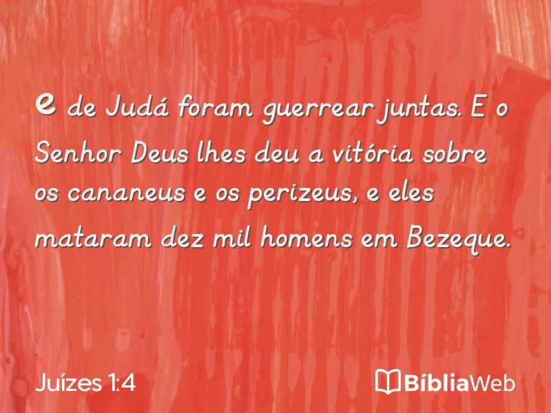 Juízes 1:4 em imagem para compartilhar