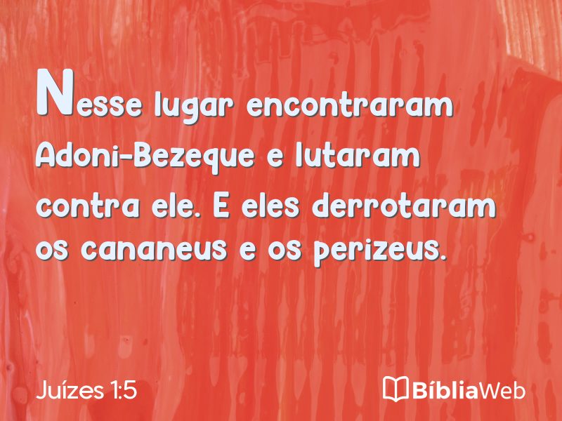 Juízes 1:5 em imagem para compartilhar
