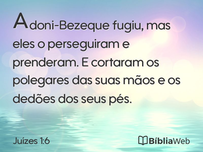 Juízes 1:6 em imagem para compartilhar