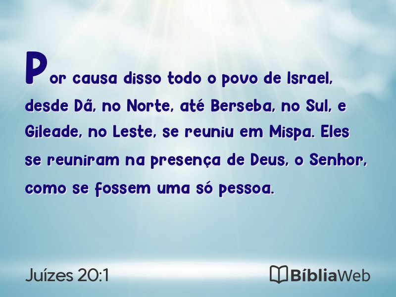 Juízes 20:1 em imagem para compartilhar