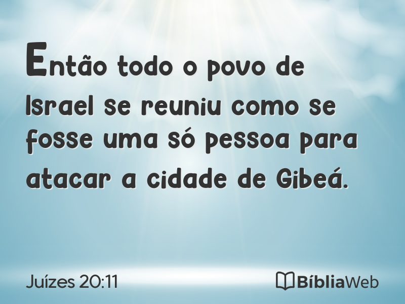 Juízes 20:11 em imagem para compartilhar