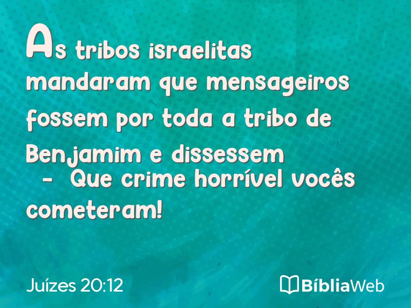 Juízes 20:12 em imagem para compartilhar