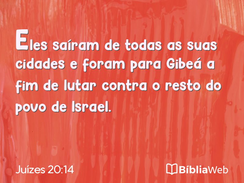 Juízes 20:14 em imagem para compartilhar