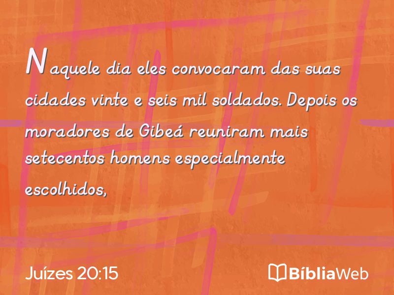 Juízes 20:15 em imagem para compartilhar