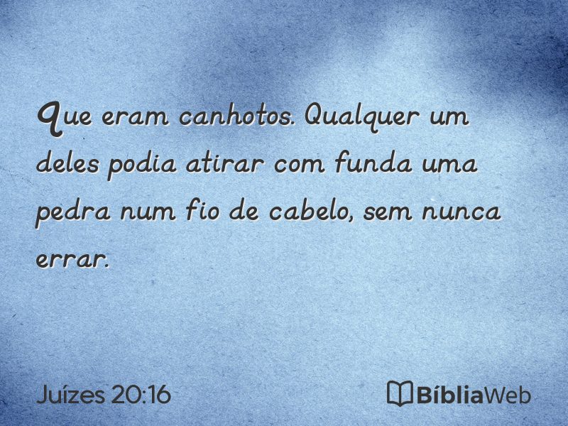 Juízes 20:16 em imagem para compartilhar