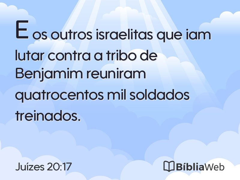 Juízes 20:17 em imagem para compartilhar
