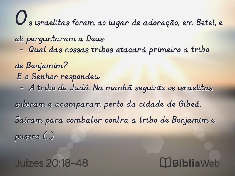 Juízes 20:18-48 em imagem para compartilhar