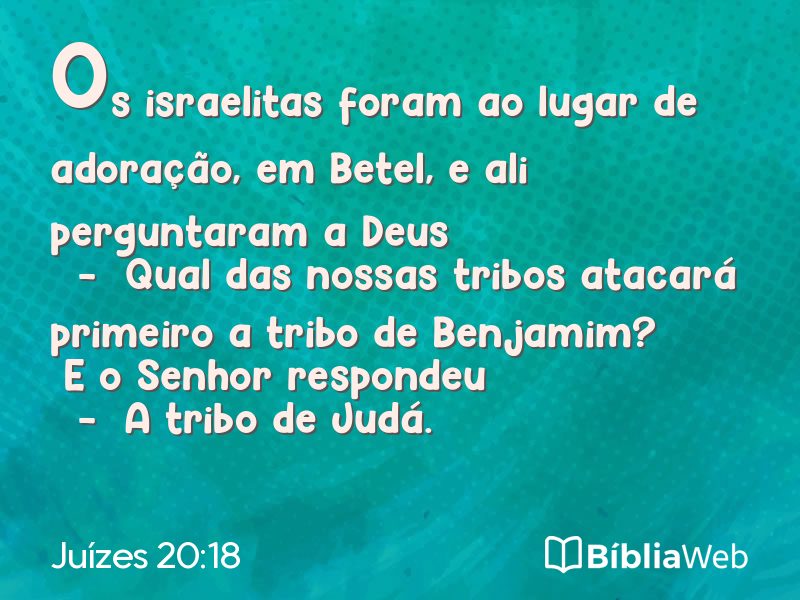 Juízes 20:18 em imagem para compartilhar