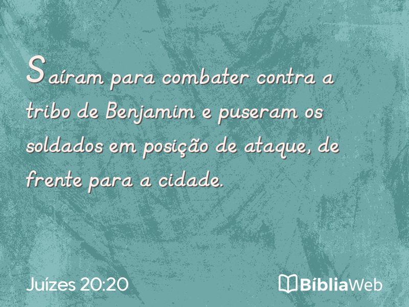 Juízes 20:20 em imagem para compartilhar