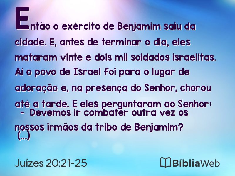 Juízes 20:21-25 em imagem para compartilhar
