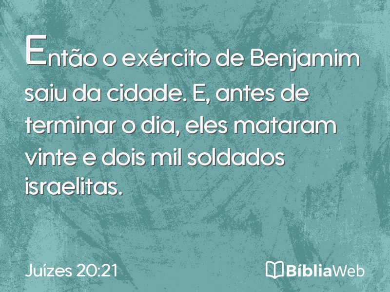 Juízes 20:21 em imagem para compartilhar