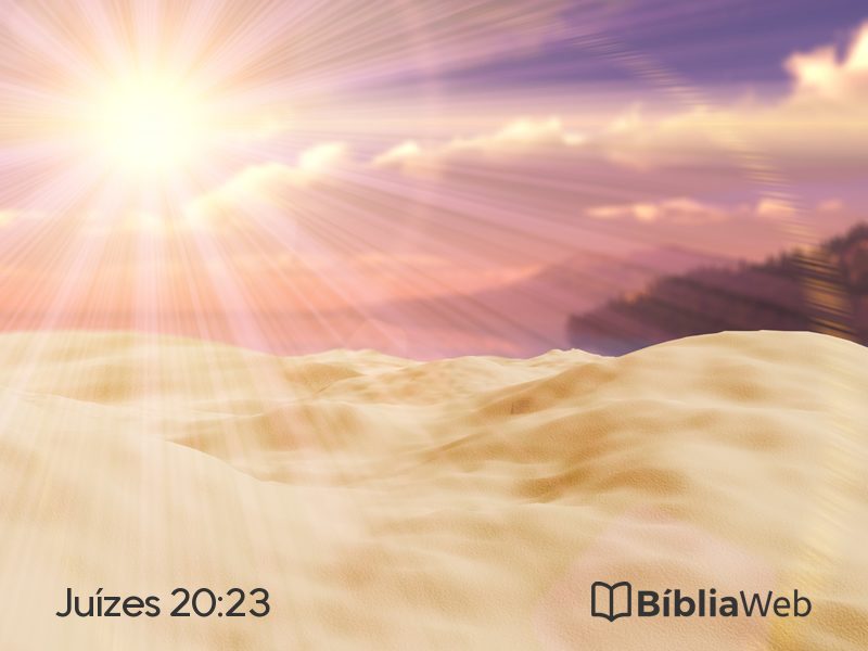 Juízes 20:23 em imagem para compartilhar