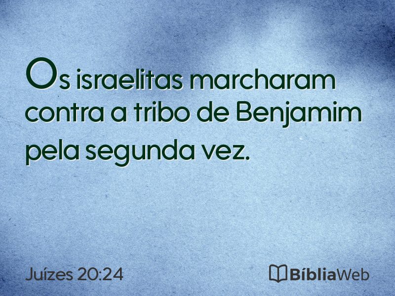 Juízes 20:24 em imagem para compartilhar