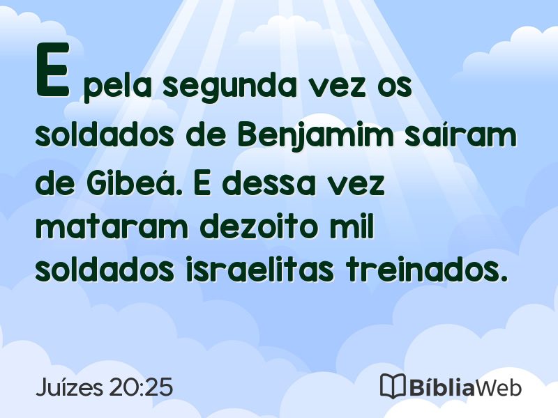 Juízes 20:25 em imagem para compartilhar
