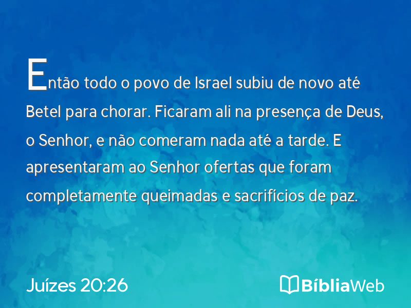 Juízes 20:26 em imagem para compartilhar