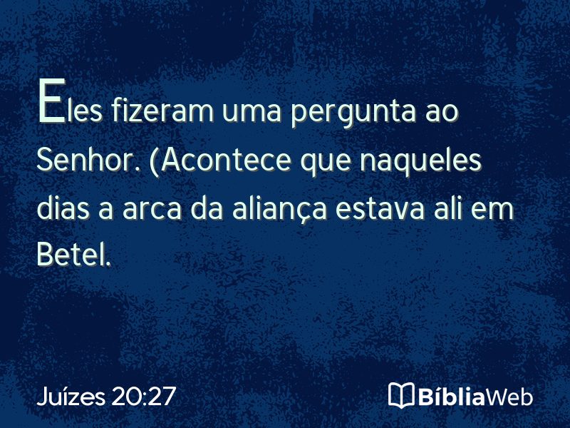 Juízes 20:27 em imagem para compartilhar