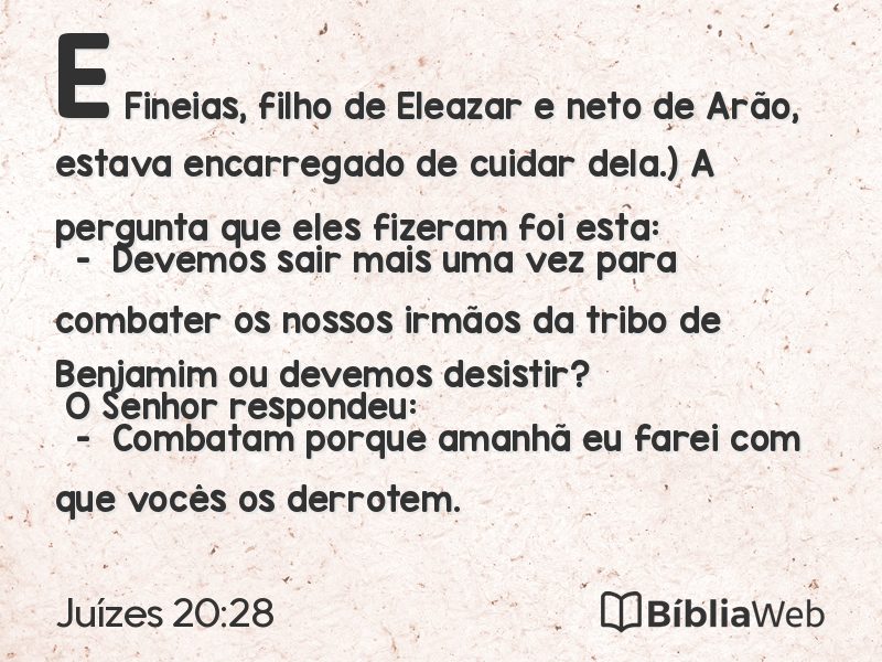 Juízes 20:28 em imagem para compartilhar