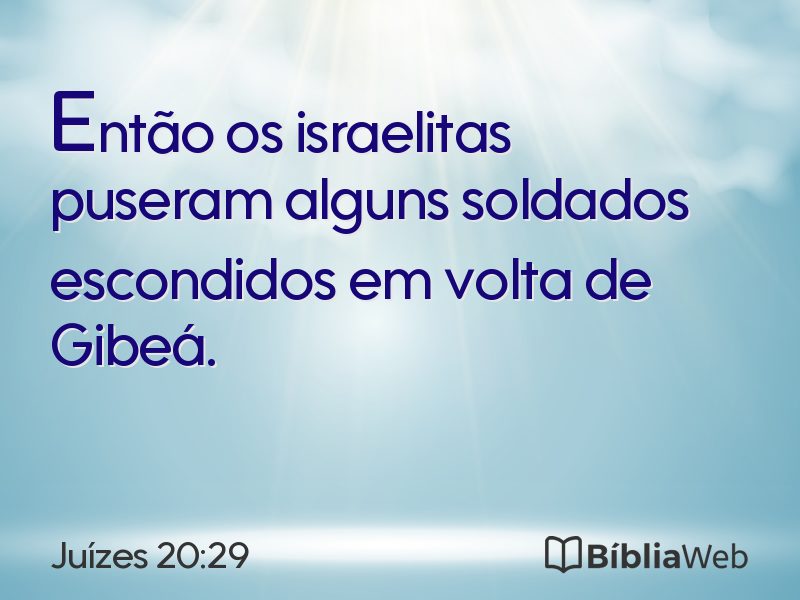Juízes 20:29 em imagem para compartilhar