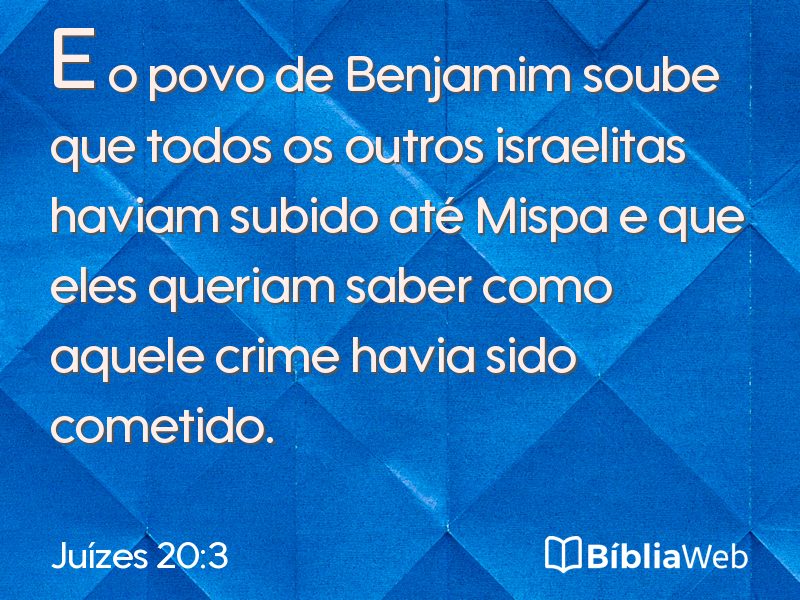 Juízes 20:3 em imagem para compartilhar