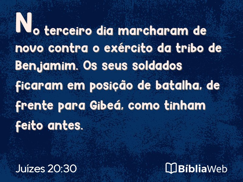 Juízes 20:30 em imagem para compartilhar