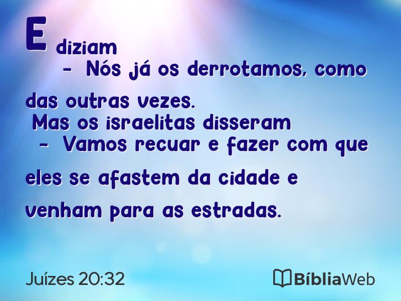 Juízes 20:32 em imagem para compartilhar