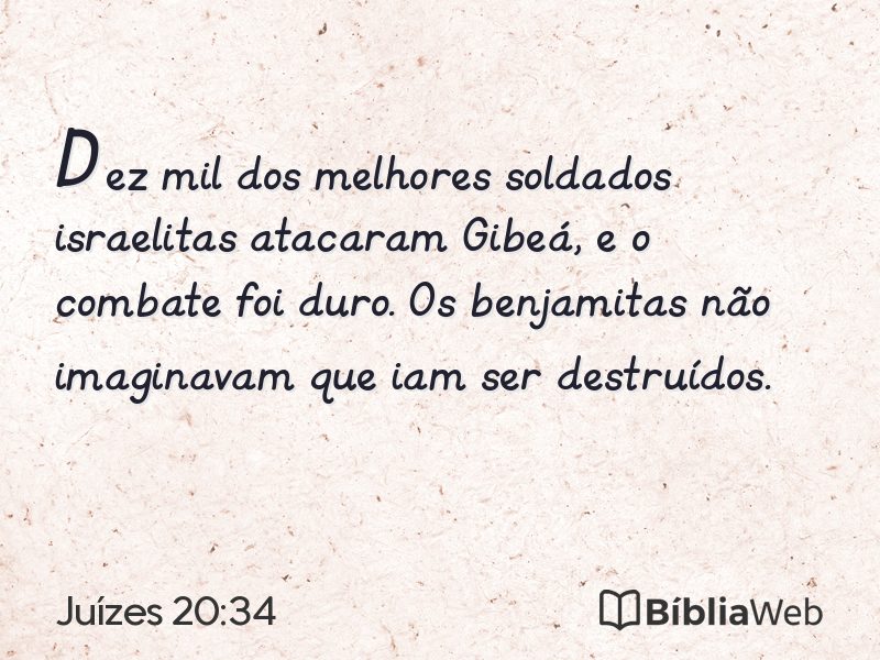 Juízes 20:34 em imagem para compartilhar
