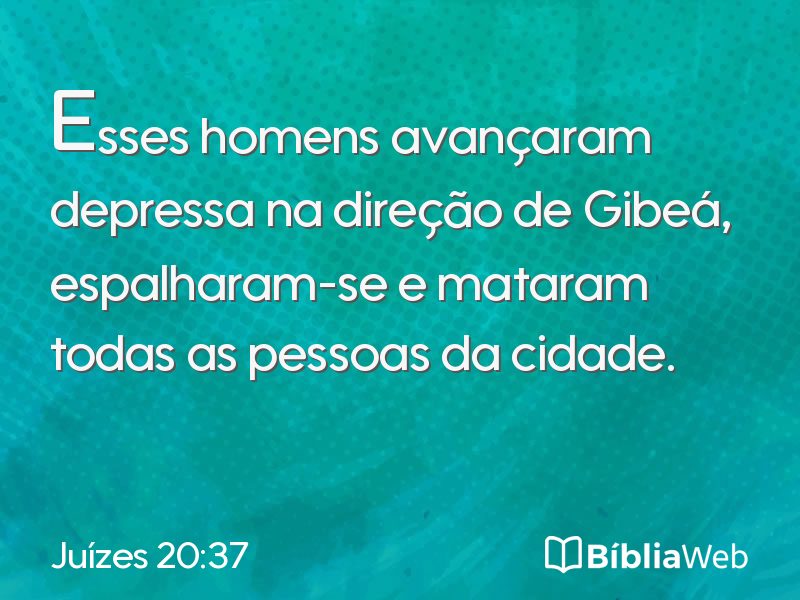 Juízes 20:37 em imagem para compartilhar