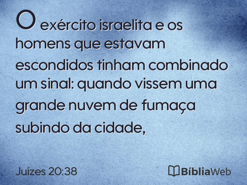 Juízes 20:38 em imagem para compartilhar