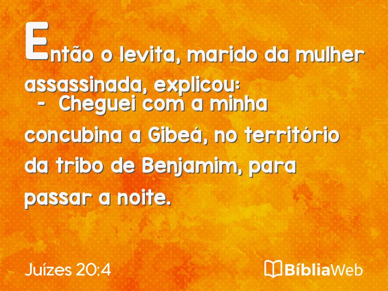 Juízes 20:4 em imagem para compartilhar