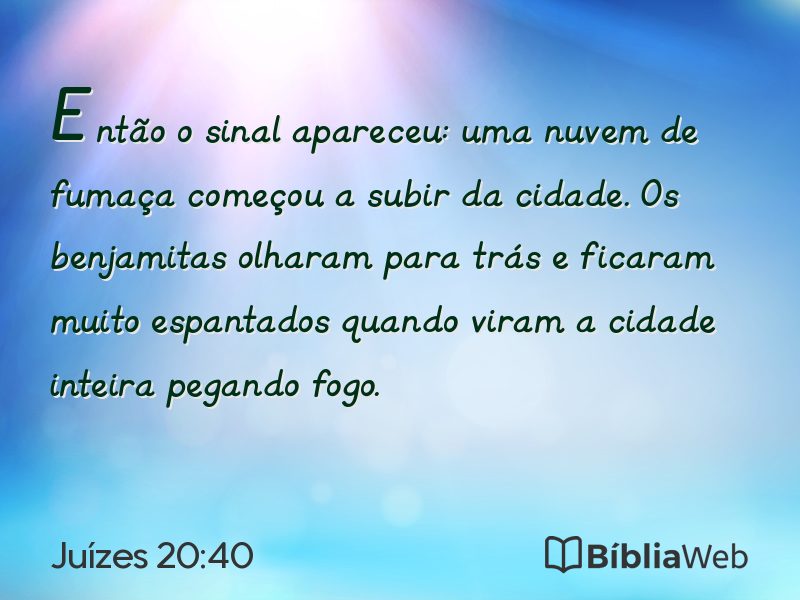 Juízes 20:40 em imagem para compartilhar