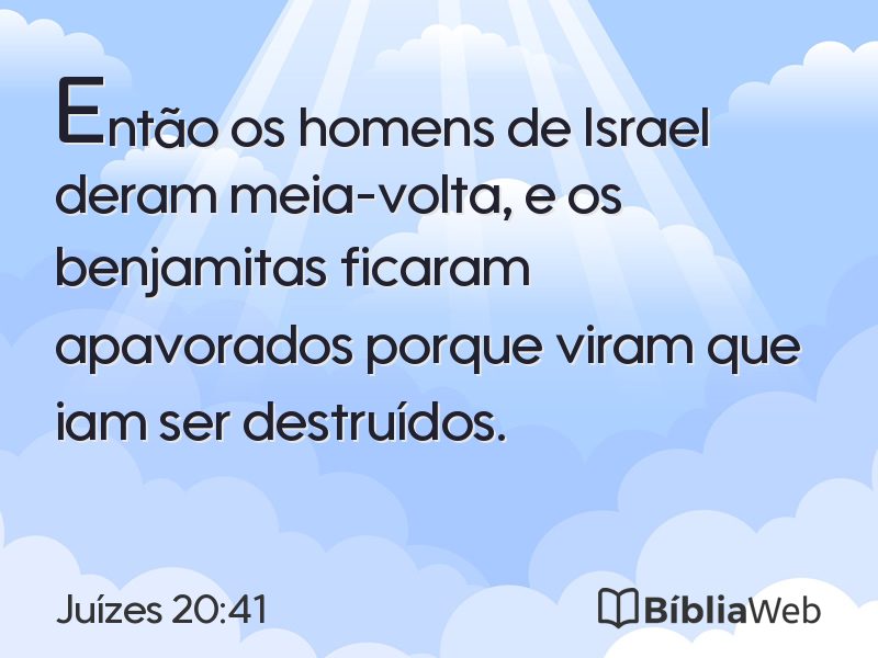 Juízes 20:41 em imagem para compartilhar