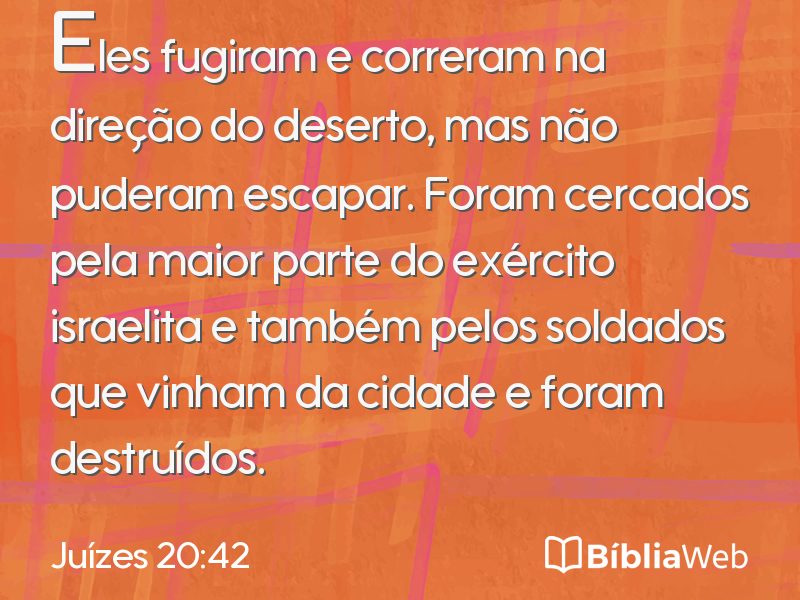 Juízes 20:42 em imagem para compartilhar
