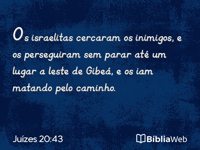 Juízes 20:43 em imagem para compartilhar