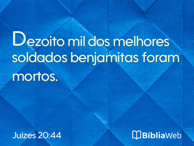 Juízes 20:44 em imagem para compartilhar