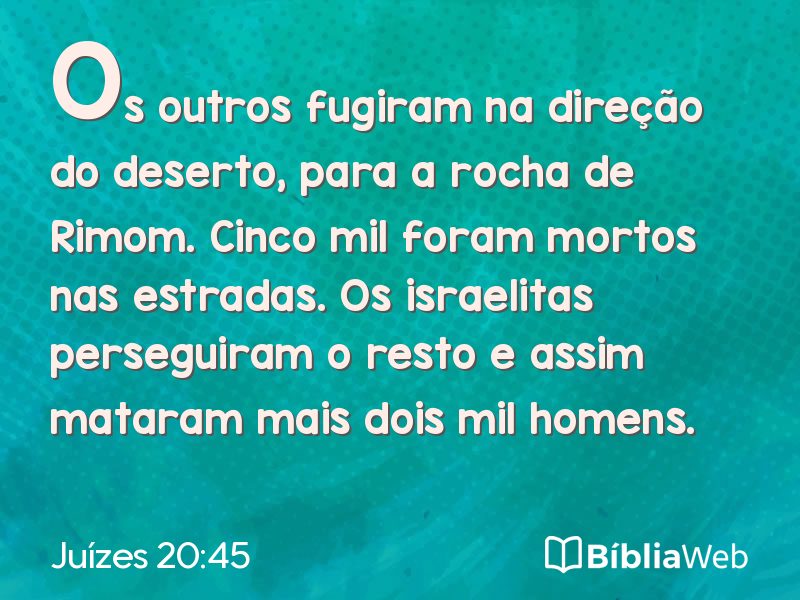 Juízes 20:45 em imagem para compartilhar