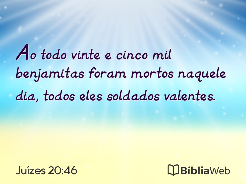 Juízes 20:46 em imagem para compartilhar