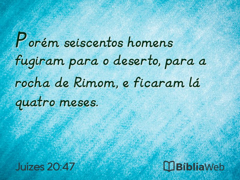 Juízes 20:47 em imagem para compartilhar