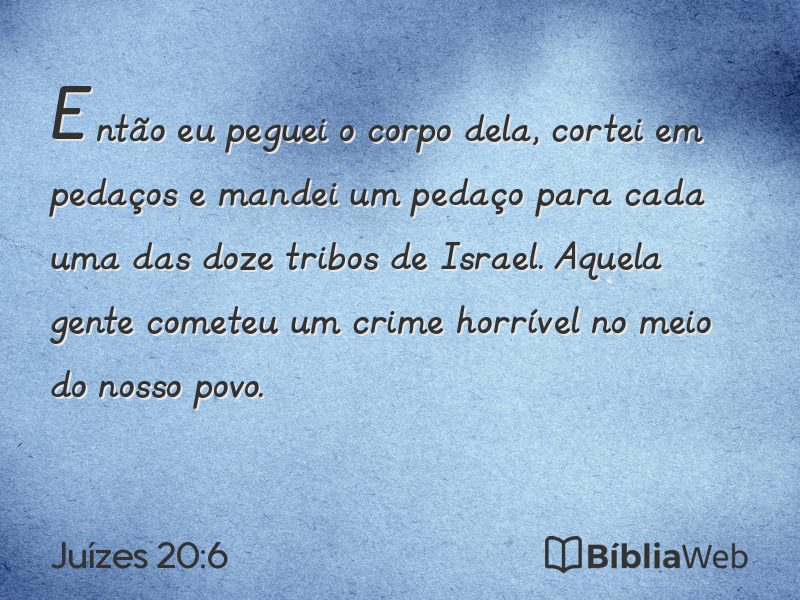 Juízes 20:6 em imagem para compartilhar