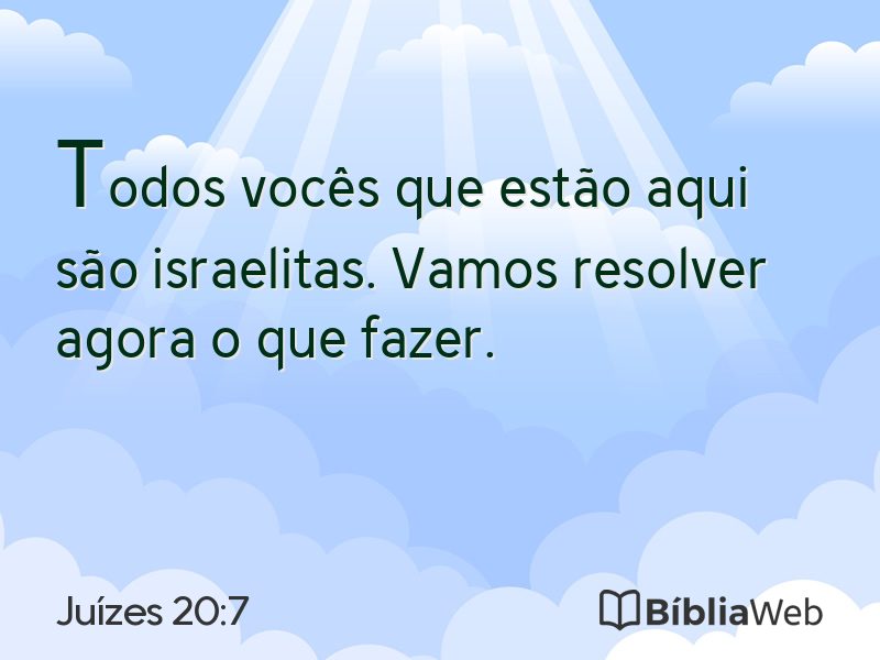 Juízes 20:7 em imagem para compartilhar