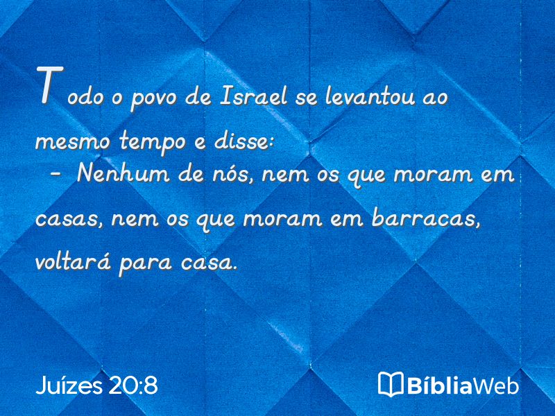 Juízes 20:8 em imagem para compartilhar