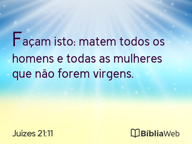 Juízes 21:11 em imagem para compartilhar