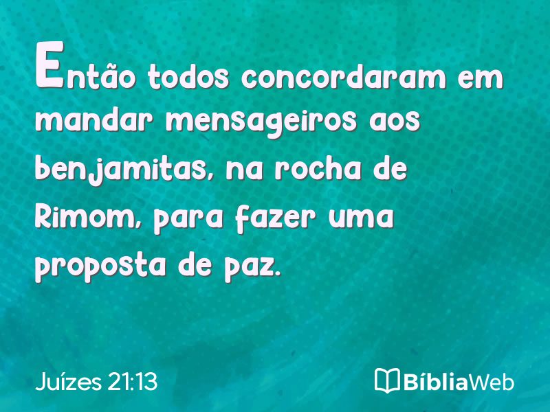 Juízes 21:13 em imagem para compartilhar