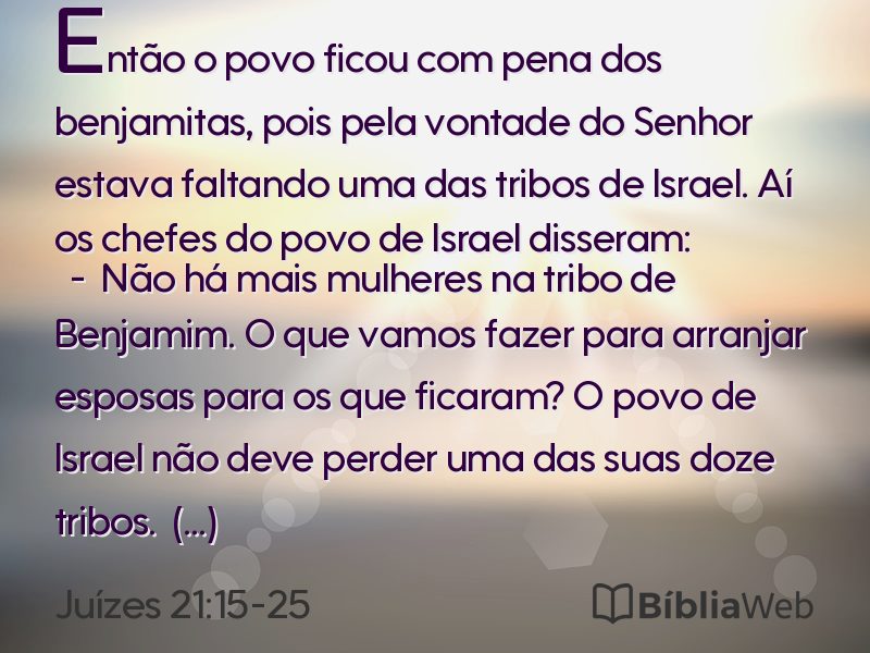 Juízes 21:15-25 em imagem para compartilhar