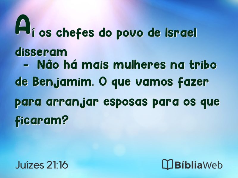 Juízes 21:16 em imagem para compartilhar