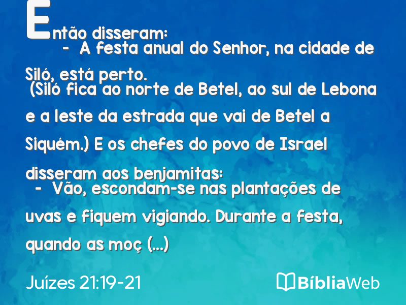 Juízes 21:19-21 em imagem para compartilhar