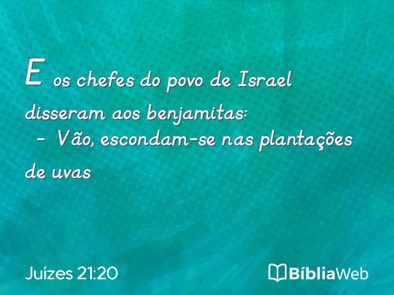 Juízes 21:20 em imagem para compartilhar