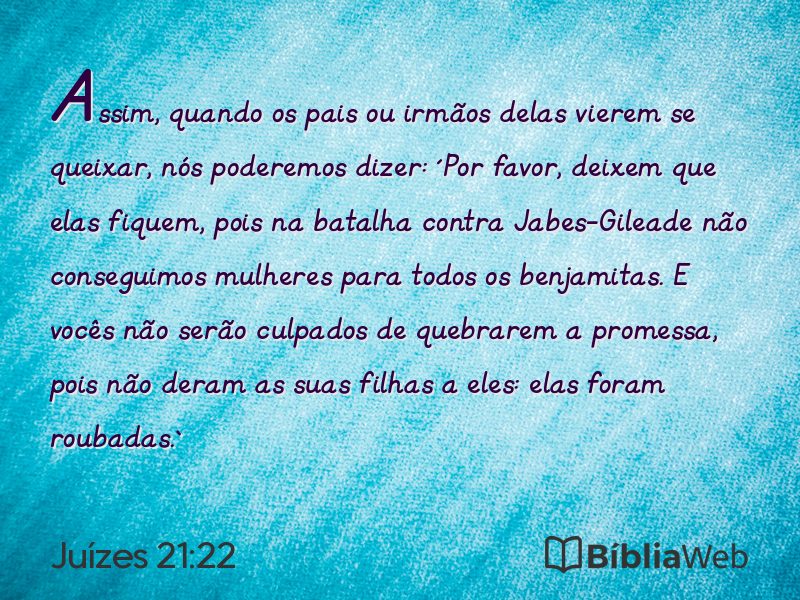 Juízes 21:22 em imagem para compartilhar